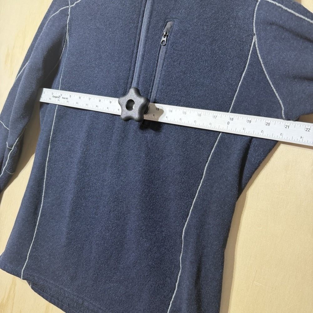 Kuhl Womens Medium Fleece Pullover 1/4 Zip Navy Outdoor Hiking Jacket - Picture 3 of 11